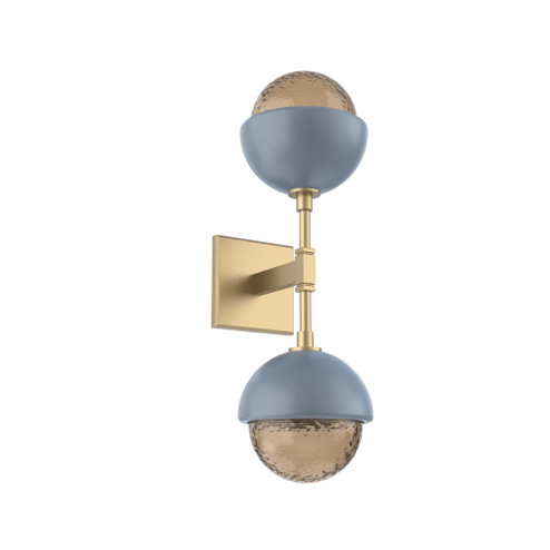 Cabochon Double Sconce (1289|IDB0093-02-GB-B-L3-BU)