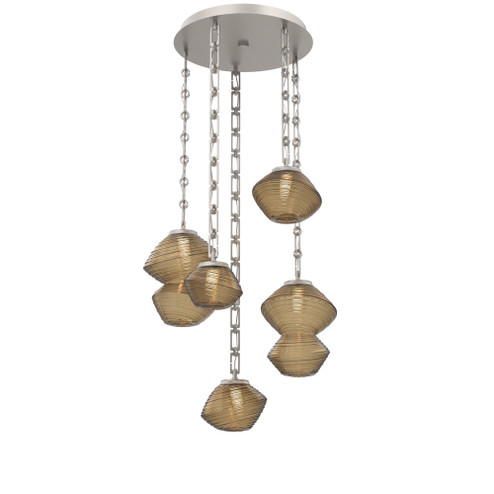 Mesa Round Chain 5pc Multi-Pendant (1289|CNB0089-05-BS-B-CH3-L1)