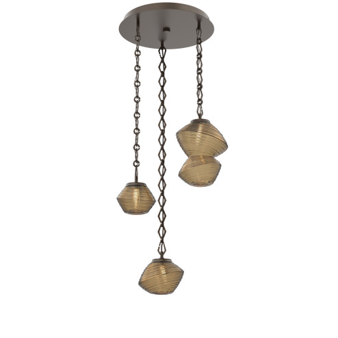 Mesa Round Chain 3pc Multi-Pendant (1289|CNB0089-03-FB-B-CH1-L3)