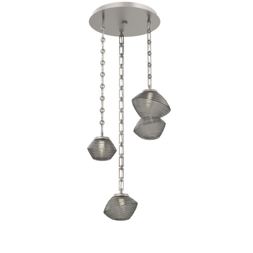 Mesa Round Chain 3pc Multi-Pendant (1289|CNB0089-03-BS-S-CH3-L3)
