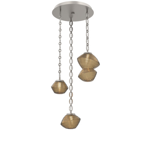Mesa Round Chain 3pc Multi-Pendant (1289|CNB0089-03-BS-B-CH2-L3)