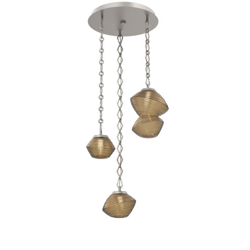 Mesa Round Chain 3pc Multi-Pendant (1289|CNB0089-03-BS-B-CH1-L3)