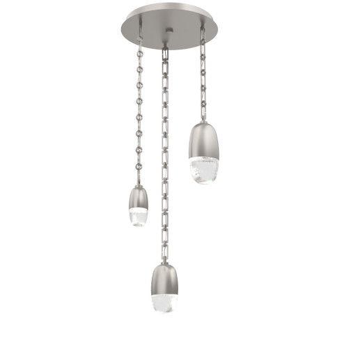 Pebble Round Chain 3pc Multi-Pendant (1289|CNB0079-03-BS-PC-CH3-L3)