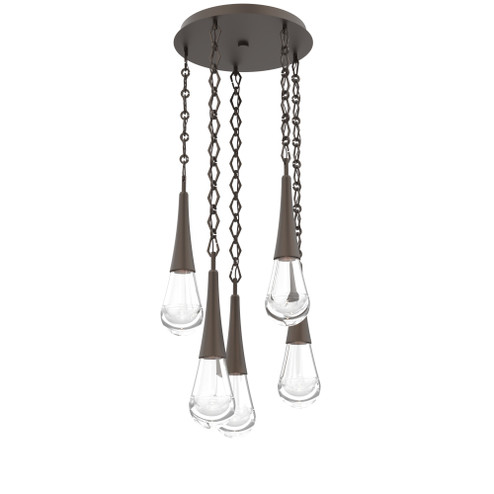 Raindrop Round Chain 5pc Multi-Pendant (1289|CNB0078-05-FB-C-CH1-L1)
