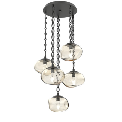 Nova Round 5pc Multi-Pendant Chain (LED) (1289|CNB0068-05-MB-GA-CH2-L1)