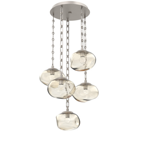 Nova Round 5pc Multi-Pendant Chain (LED) (1289|CNB0068-05-BS-FA-CH3-L3)