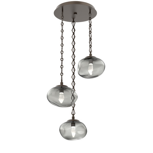 Nova Round 3pc Multi-Pendant Chain (LED) (1289|CNB0068-03-FB-GS-CH1-L1)