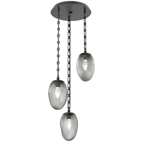 Meteo Round 3pc Multi-Pendant Chain (LED) (1289|CNB0067-03-MB-GS-CH3-L3)