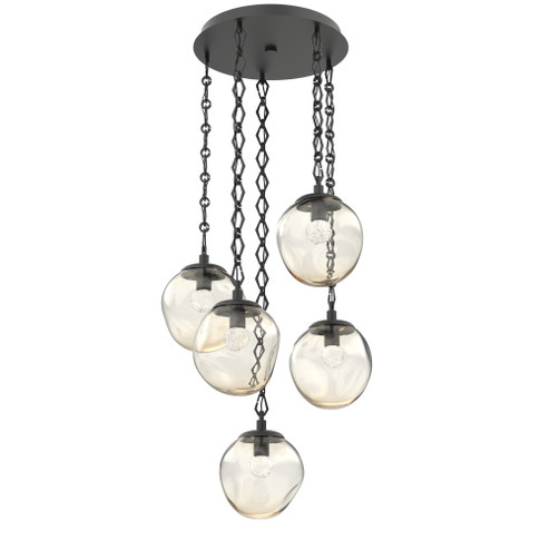 Aster Round 5pc Multi-Pendant Chain (LED) (1289|CNB0066-05-MB-FA-CH1-L3)