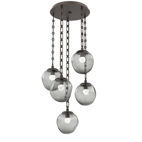 Aster Round 5pc Multi-Pendant Chain (LED) (1289|CNB0066-05-FB-FS-CH3-L1)