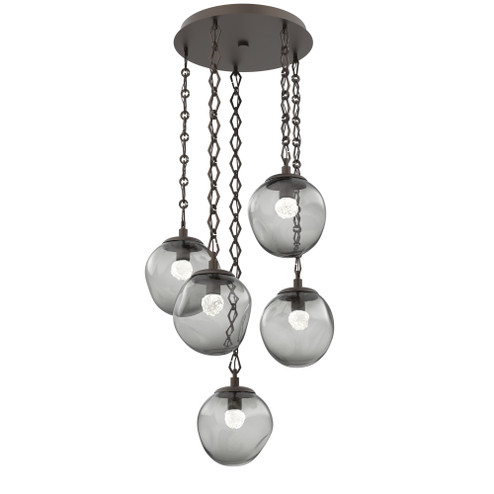 Aster Round 5pc Multi-Pendant Chain (LED) (1289|CNB0066-05-FB-FS-CH1-L3)