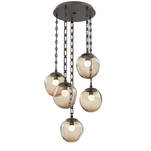 Aster Round 5pc Multi-Pendant Chain (LED) (1289|CNB0066-05-FB-FB-CH3-L1)
