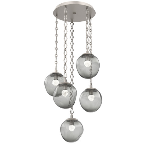 Aster Round 5pc Multi-Pendant Chain (LED) (1289|CNB0066-05-BS-FS-CH1-L3)