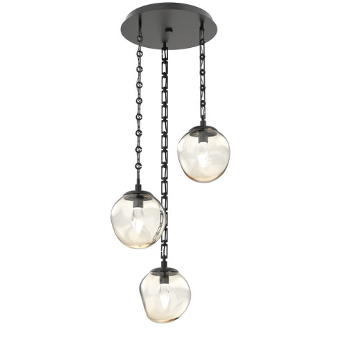 Aster Round 3pc Multi-Pendant Chain (LED) (1289|CNB0066-03-MB-GA-CH3-L3)