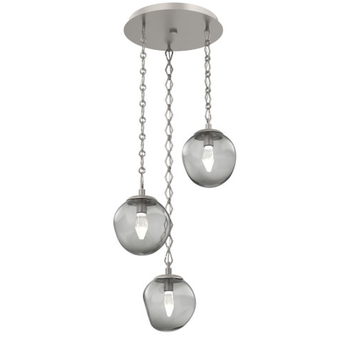 Aster Round 3pc Multi-Pendant Chain (LED) (1289|CNB0066-03-BS-GS-CH1-L1)