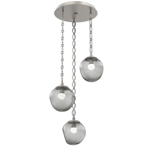 Aster Round 3pc Multi-Pendant Chain (LED) (1289|CNB0066-03-BS-FS-CH2-L1)