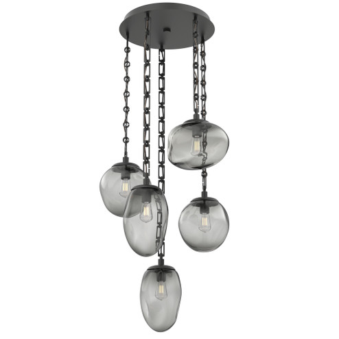 Cosmos Round 5pc Multi-Pendant Chain (Bulb) (1289|CNB0065-05-MB-S-CH3-E2)