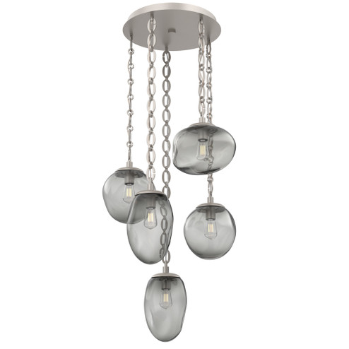 Cosmos Round 5pc Multi-Pendant Chain (Bulb) (1289|CNB0065-05-BS-S-CH2-E2)
