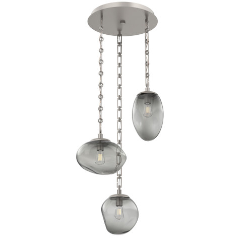 Cosmos Round 3pc Multi-Pendant Chain (Bulb) (1289|CNB0065-03-BS-S-CH3-E2)