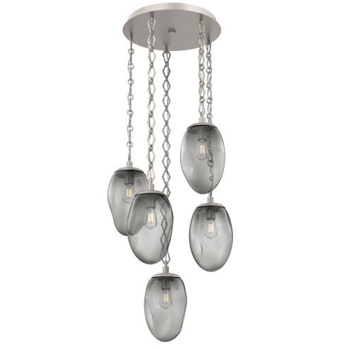 Meteo Round 5pc Multi-Pendant Chain (Bulb) (1289|CNB0063-05-BS-S-CH1-E2)