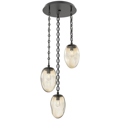 Meteo Round 3pc Multi-Pendant with Chain (Bulb) (1289|CNB0063-03-MB-A-CH2-E2)