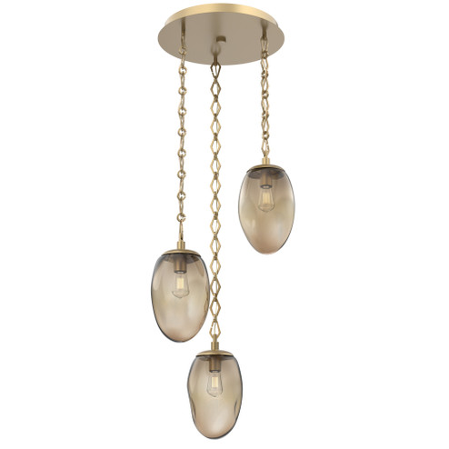 Meteo Round 3pc Multi-Pendant Chain (Bulb) (1289|CNB0063-03-GB-B-CH1-E2)