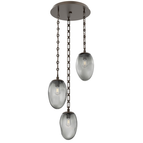 Meteo Round 3pc Multi-Pendant Chain (Bulb) (1289|CNB0063-03-FB-S-CH3-E2)