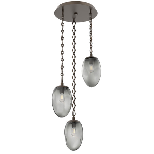 Meteo Round 3pc Multi-Pendant Chain (Bulb) (1289|CNB0063-03-FB-S-CH1-E2)