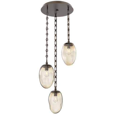 Meteo Round 3pc Multi-Pendant Chain (Bulb) (1289|CNB0063-03-FB-A-CH3-E2)