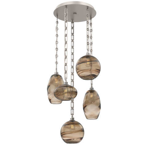 Misto Round 5pc Multi-Pendant Chain (1289|CNB0048-05-BS-OB-CH3-E2)