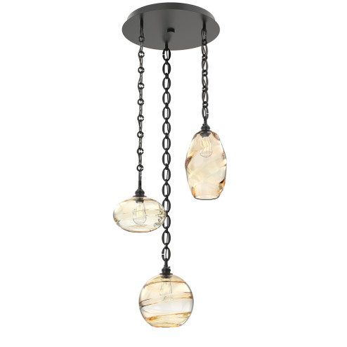 Misto Round 3pc Multi-Pendant Chain (1289|CNB0048-03-MB-OA-CH2-E2)