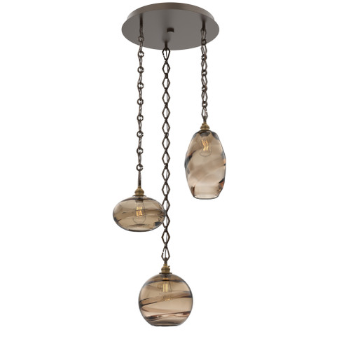 Misto Round 3pc Multi-Pendant Chain (1289|CNB0048-03-FB-OB-CH1-E2)