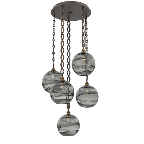 Terra Round 5pc Multi-Pendant Chain (1289|CNB0047-05-FB-OS-CH2-E2)