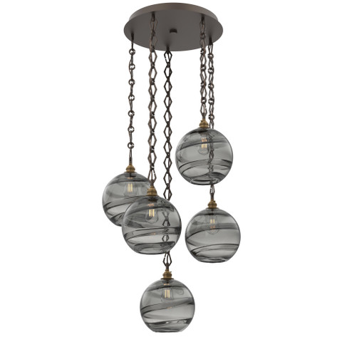 Terra Round 5pc Multi-Pendant Chain (1289|CNB0047-05-FB-OS-CH1-E2)
