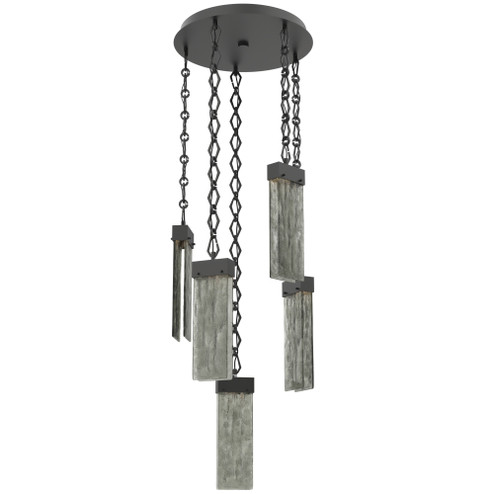 Parallel Round Chain 5pc Multi-Pendant (1289|CNB0042-05-MB-SG-CH1-L3)