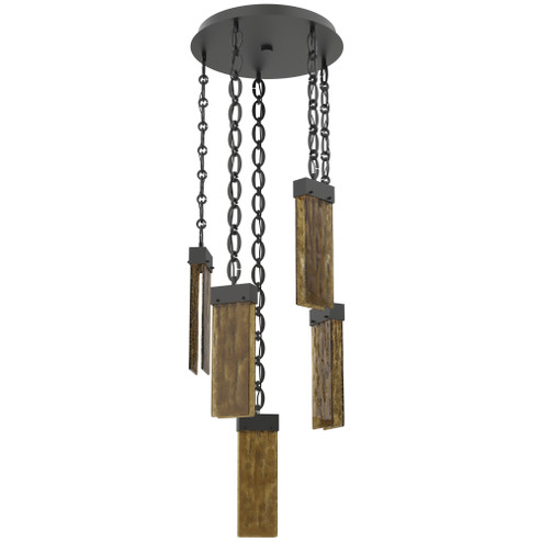 Parallel Round Chain 5pc Multi-Pendant (1289|CNB0042-05-MB-BG-CH2-L3)