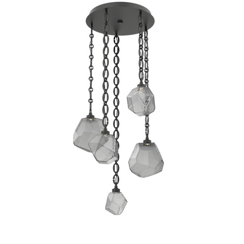 Gem Round Chain 5pc Multi-Pendant (1289|CNB0039-05-MB-S-CH2-L3)