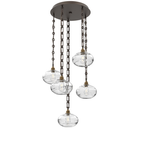 Coppa Round 5pc Multi-Pendant Chain (1289|CNB0036-05-FB-OC-CH3-E2)