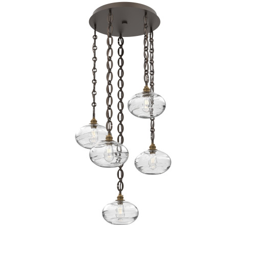 Coppa Round 5pc Multi-Pendant Chain (1289|CNB0036-05-FB-OC-CH2-E2)