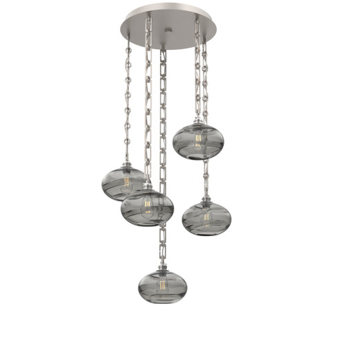 Coppa Round 5pc Multi-Pendant Chain (1289|CNB0036-05-BS-OS-CH3-E2)