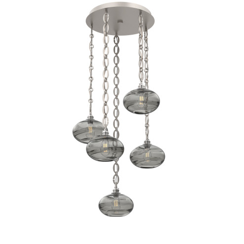 Coppa Round 5pc Multi-Pendant Chain (1289|CNB0036-05-BS-OS-CH2-E2)