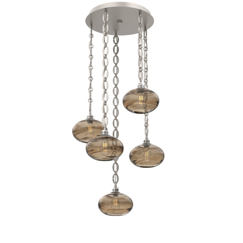 Coppa Round 5pc Multi-Pendant Chain (1289|CNB0036-05-BS-OB-CH2-E2)