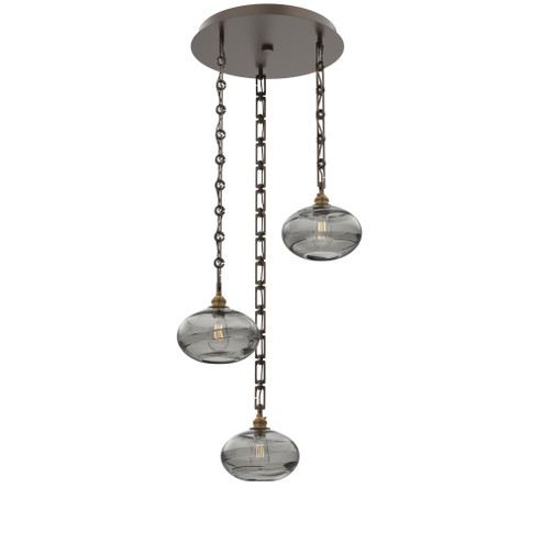 Coppa Round 3pc Multi-Pendant Chain (1289|CNB0036-03-FB-OS-CH3-E2)