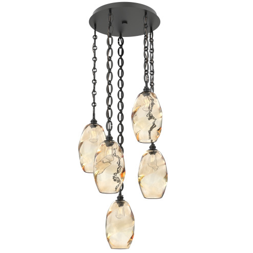 Ellisse Round 5pc Multi-Pendant Chain (1289|CNB0035-05-MB-OA-CH2-E2)