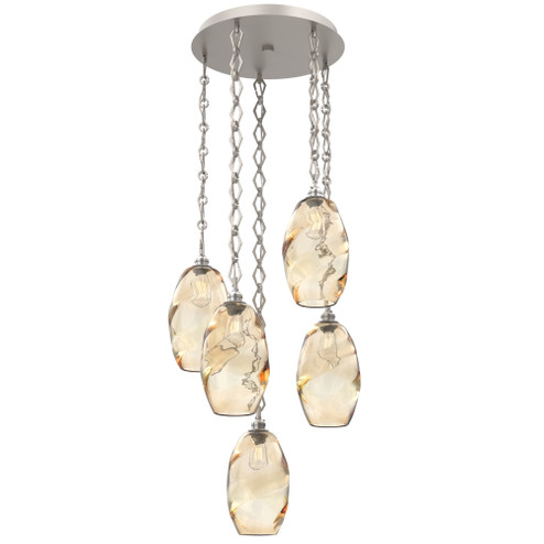 Ellisse Round 5pc Multi-Pendant Chain (1289|CNB0035-05-BS-OA-CH1-E2)