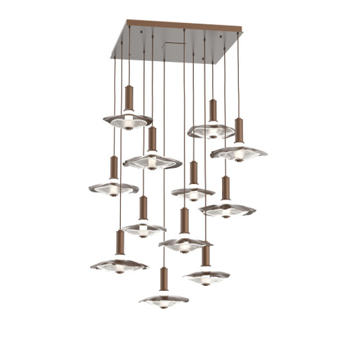Cumulus Square 12pc Multi-Pendant (1289|CHB0099-12-BB-00-C01-L3-CG)