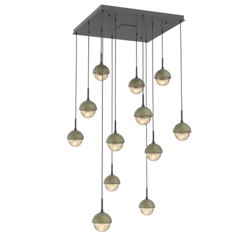 Cabochon Square 12pc Multi-Pendant (1289|CHB0093-12-MB-A-C01-L3-GE)