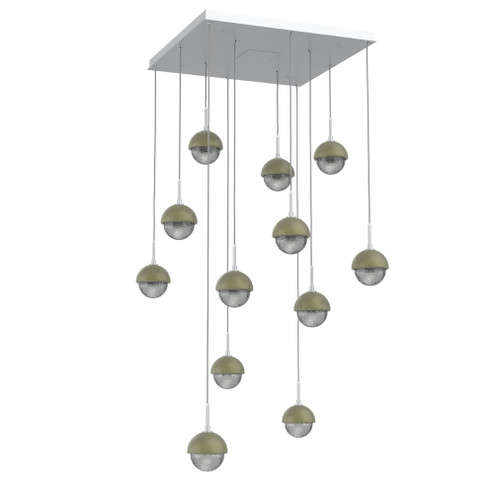 Cabochon Square 12pc Multi-Pendant (1289|CHB0093-12-CS-S-C01-L3-GE)