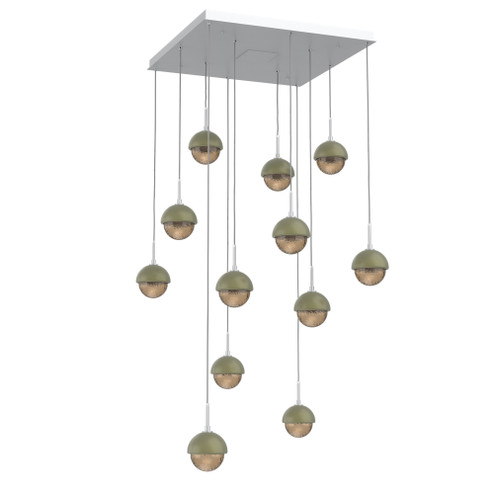 Cabochon Square 12pc Multi-Pendant (1289|CHB0093-12-CS-B-C01-L3-GE)