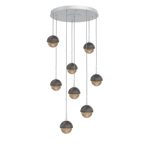 Cabochon Round 8pc Multi-Pendant (1289|CHB0093-08-CS-B-C01-L1-GP)